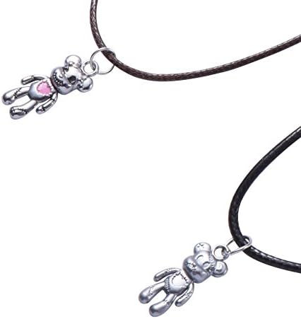 2017 Tu Tu Cute Zombie Bear Pedant Necklace Couple Love Gift Box for Valentine Day for Birthday