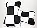 Pair Black White Checkered Flag Seat Headrest Cushion Pillow Compatible with 2002-2021 All Models