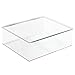 mDesign Plastic Closet Organizer Clothing Storage Box with Lid for Shirts, Sweaters, Pants - Clear