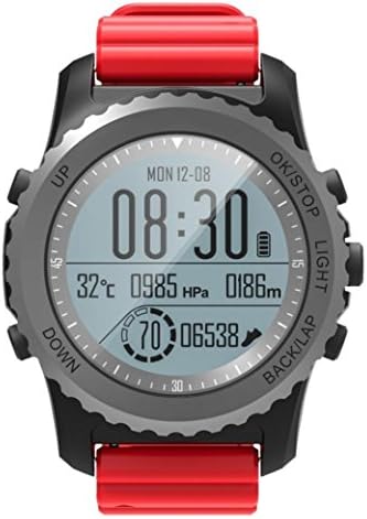 Core Military Men's Outdoor Bluetooth Smart Watch, Support GPS,Air Pressure,Call,Heart Rate,Sport Watch (Red)