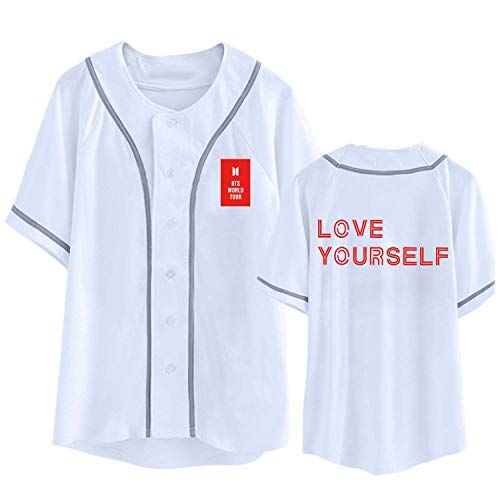 Aopostall Kpop BTS Love Yourself T Shirts Jung Kook Suga Jimin V JHope Jin RM Baseball Jersey Tee