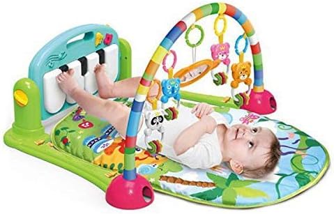 Techhark Kick and Play Multi-Function ABS High Grade Plastic Piano Baby Gym and Fitness Rack, 50 x 37.2 x 8.4 cm (GYM For Baby Boy)