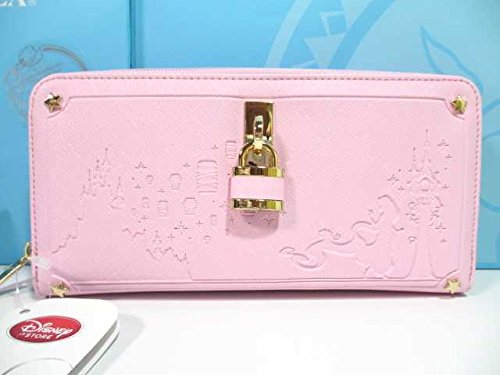 限定 飾り南京錠付 長財布 ラウンドファスナー 桃 B07n1jl74n プリンセス 型押 ディズニーストア 塔の上のラプンツェル ピンク タグ付 おもちゃ雑貨 人気の春夏