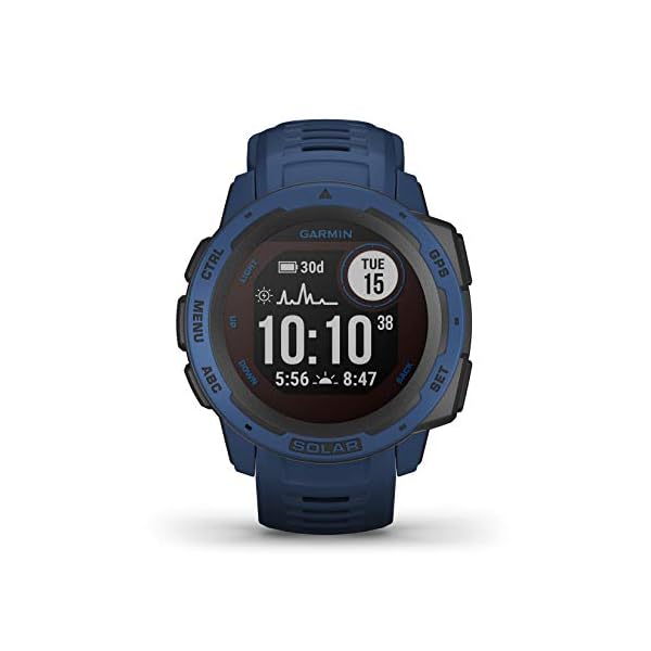 Garmin-Instinct-Solar-Solar-powered-Rugged-Outdoor-Smartwatch-Built-in-Sports-Apps-and-Health-Monitoring-Tidal-Blue Garmin Instinct Solar, Solar-powered Rugged Outdoor Smartwatch, Built-in Sports Apps and Health Monitoring, Tidal Blue
