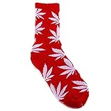 VISKEY Multicolor Marijuana Weed Leaf Warm Cotton High Sports Socks One Size
