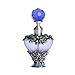 H&D Vintage Refillable Empty Perfume Bottle with Handmade Rose Flowers 5ml (Light Blue)