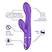 G-Spot Rabbit Waterproof Vibrator with Lifelike Texture for Women Clitoris Stimulation | Lyps Holly - Flexible Silicone Dildo Clit Dual Action Stimulator with 10 Powerful & Silent Vibration Patterns