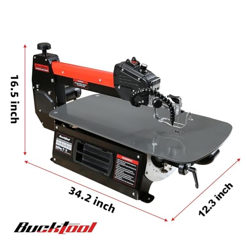 BUCKTOOL 22-Inch Scroll Saw, 1/5 HP 1.3A Power Scroll Saws for Woodworking photo 12