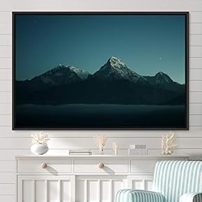 signwin Framed Canvas Wall Art Mountainscape Aerial Dramatic...