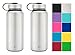 Simple Modern 32oz Summit Water Bottle 2 Pack - Two Vacuum Insulated 18/8 Stainless Steel Wide Mouth Hydro Travel Mugs - Powder Coated Double-Walled Flask - Simple Stainless/Simple Stainless