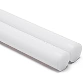White Plastic Round Rod 1 inch Diameter UHMW Ultra-High Molecular Weight Polyethylene, 13 inch Long, Pack of 2 by Mujoiny