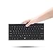 Airfox K20 Ultra Compact Slim Profile LED Backlit Wireless Bluetooth Keyboard for iOS, Android, Windows and Mac with Rechargeable Lithium Battery (Black)