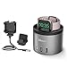 Oittm Charging Stand for Apple Watch Series 4 [3 in 1 Bracket Power Dock] 4-Port USB Fitbit Blaze Charging Station w/Phone Holder for iPhone Xs, Xs Max, Xr, X, 8 Plus,7,6 Plus,iWatch 3/2/1(Space Grey)