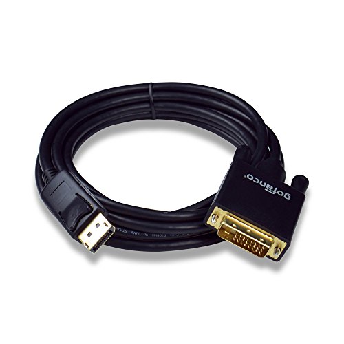gofanco 10 Feet DisplayPort to DVI Cable (Black) - DP to DVI cable to connect DisplayPort Enabled Desktops/Laptops to DVI Displays (DPDVI10F) - Thumbnail 3