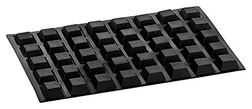 haggiy Elastic buffer self-stick - quadratic 12,5x12,5 mm | Hight: 5,8 mm | black (40 Pcs.)