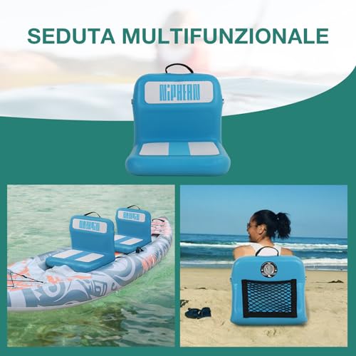 Niphean Inflatable SUP Seat with Back Support, Sturdy Sup Seat for Inflatable Boats, Canoeing, Boating, Kayaking, Adults and Children, No Straps Needed, Simple Comfortable