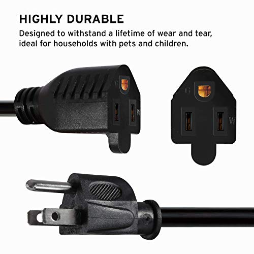 Etekcity EEC1FT Short Power Extension Cord, Small Extension Cord 1