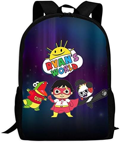 Ryan Toy Reviews School Backpacks 3D Printed Bookbags Daypack Shoulder Lightweight Bag Laptop, Fashion Large Capacity Casual Travel Bag For Kids/Students/Children