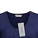 Tencole Flowy Short Sleeve Tops, Fitted Blouse Summer Flattering Tunics Blue XL