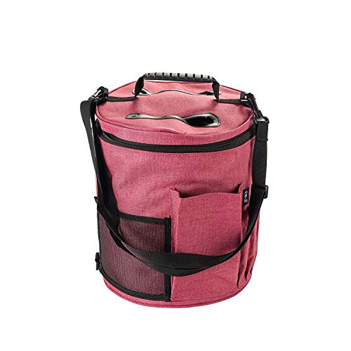 Knitting Bag for Yarn Storage. Portable, Light and Easy to Carry- Enjoy Knitting/Crocheting Anywhere. Pockets for Accessories and Slits on Top to Protect Yarn and Prevent Tangling - Thumbnail 6