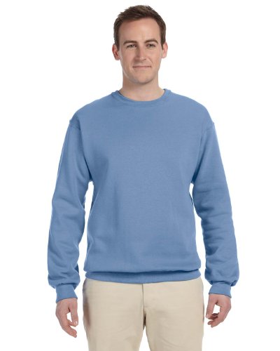 JERZEES - Crewneck Sweatshirt. 562M, MEDIUM, Light Blue