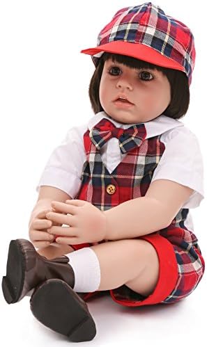 Ladora 23'' Soft Body Lifelike Adorable Doll with Moveable Arms Les for 6+ Children Dolly Toy AMC17011