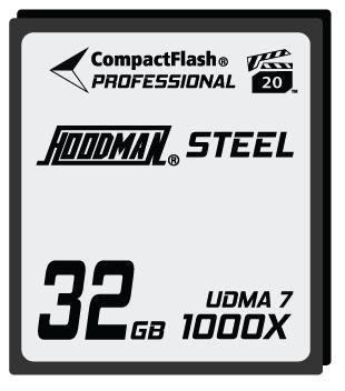 Hoodman RAW Steel Class 7 32GB CompactFlash Card, 1000x High Speed