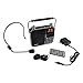 Pyle Portable Lightweight Headset Microphone Voice Amplifier, FM Radio with Digital LCD Display, Ideal for Teachers, Presentations, Karaoke, Tour Guides, USB/SD Card Slot. (PWMA63)