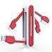 4 in 1 USB Cable - i phone, Micro, 30Pin and USB Cable - Data Sync and Battery Charge All Devices- Red & White