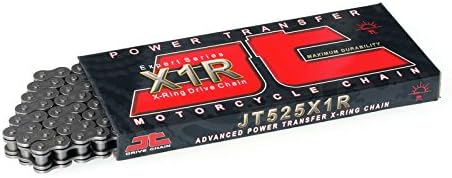 JT Drive Chain 525 X1R Heavy Duty Expert Series X-Ring Drive Chain - 118 Links , Chain Length: 118, Chain Type: 525, Chain Application: Street, Color: Natural / Black JTC525X1R118RL