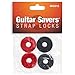Guitar Savers Premium Strap Locks (2 Pair) - Red & Black