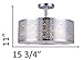 CANARM ISF543A03CH Piera 3-Light Semi-Flush Mount with Crystal, Chrome, 15.75 inch