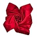 Women's Fashion Soft Satin Square Scarf Set Head Neck Multiuse Solid Colors Available (Deep red)
