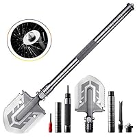 Yimeezuyu Folding Shovel Ultimate Survival Tool 23 in 1 Multi-Purpose Folding Military Shovel for Camping Trekking Fishing Hunting Car Emergency