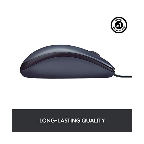 Logitech-B100-Wired-USB-Mouse-3-Buttons-Optical-Tracking-Ambidextrous-PC-Mac-Laptop-Black Logitech B100 Wired USB Mouse, 3-Buttons, Optical Tracking, Ambidextrous PC / Mac / Laptop - Black