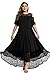 LALAGEN Womens Plus Size Lace Cold Shoulder Casual Long Plain Evening Party Maxi Dress L-5X