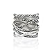 Paz Creations 925 Sterling Silver Highway Ring For Women and Girls, Everyday Wear Accessory, Wrapped Spiral Design, Bold Statement Jewelry, Gifts For Her