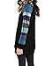 OUGES Women's Long Sleeve Round Neck Patchwork Casual Shirt Tops(Black,XXL)