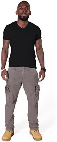 Classic Men's Cargo Pants Light Grey Combat Pants Mens Army Pants