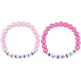 yaozeio Little Big Sister Gift Bracelet for Women Christmas Birthday Gifts for Sisters Matching Adjustable Bracelets for Sister Friends Beaded Bracelet for Big Sis Lil Sis Friendship Gifts Bracelets