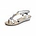Womail Summer Atificial Diamond Weave Clip Toe Sandals Beach Shoes