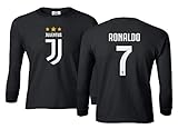 Spark Apparel Soccer Shirt #7 Cristiano Ronaldo CR7 Boys Girls Youth Long Sleeve T-Shirt