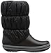 crocs Women's Winter Puff Boot Wom Snow Boot, Black/Charcoal, 8 M US