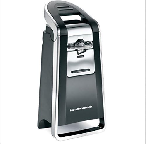 Hamilton Beach 76606ZA Sleek chrome and black design No more sharp lid edges Smooth Touch Electric Can Opener Black and Chrome