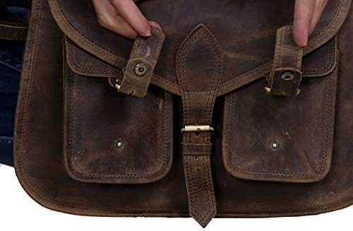 KPL 14 Inch Leather Purse Women Shoulder Bag Crossbody Satchel Ladies Tote Travel Purse Genuine Leather (Distressed Tan Buffalo Leather) 4 KPL 14 Inch Leather Purse Women Shoulder Bag Crossbody Satchel Ladies Tote Travel Purse Genuine Leather (Distressed Tan Buffalo Leather)