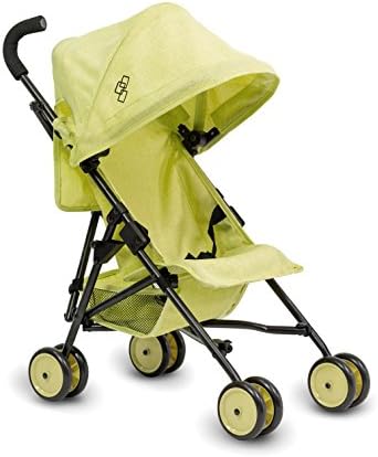 Triokid My First Baby Doll Stroller Miniline Lemon Green Travel Stroller Portable Stroller Drawable Fabric with Removable Weather Resistant Canopy