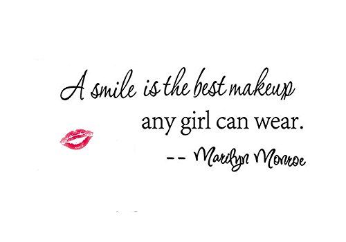 A Smile is The Best Makeup Any Girl Can Wear Wall Stickers Home Decal Removable Art DIY Sticker
