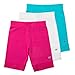 Lucky & Me Girls Bike Shorts, Super Soft Cotton Modal Blend with Lace Trim, Jada 3 Pack, Bright, Size 7-8 Years
