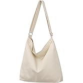 Covelin Women's Large Canvas Shoulder Bag Hobo Tote Handbag Casual Purse