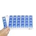 GMS 7 Day Pill Organizer Tray - Large with Removable Daily Pill Boxes with 4 Compartments Each for Storing and Organizing Medications and Pills - Blue